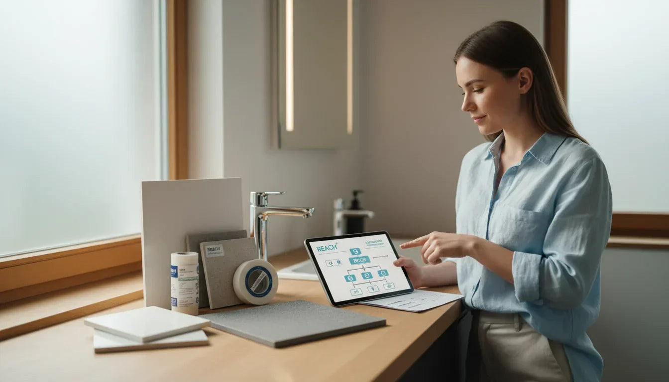 REACH: conformité des matériaux pour la salle de bain - Image de couverture